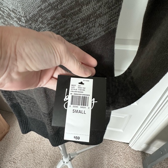 by & by Women's Chevron Knit Sweater - Burgundy, Gray, Black NWT - Picture 5 of 5